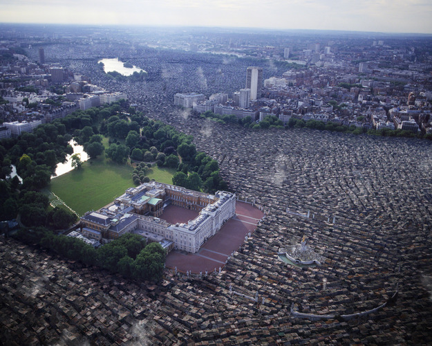 Buckingham Palace shanty town