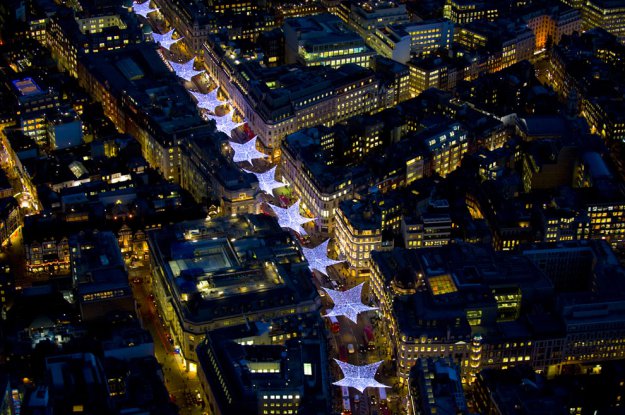 Рождественские звезды на Regents Street