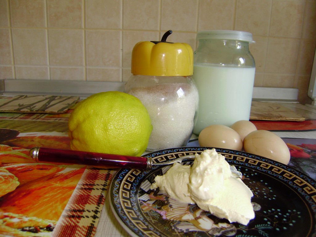 Продукты для лимонного пудинга У меня все выглядело так