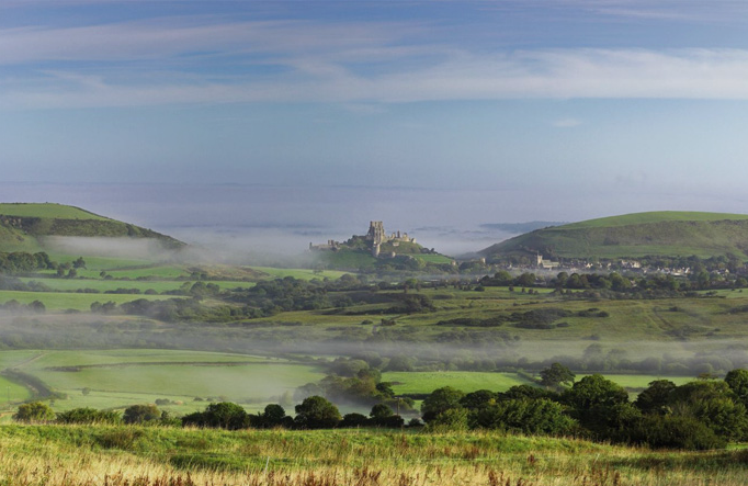 Corfe Castle, Dorset, from Kingston Corfe Castle, Dorset, from Kingston