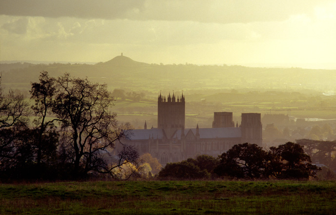 Glastonbury Tor, Somerset, from the Mendips Glastonbury Tor, Somerset, from the Mendips